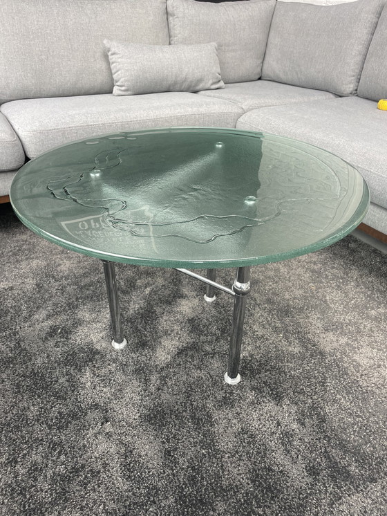 Image 1 of Vintage Salontafel Ijsglas Uniek En Zeldzaam Exemplaar 