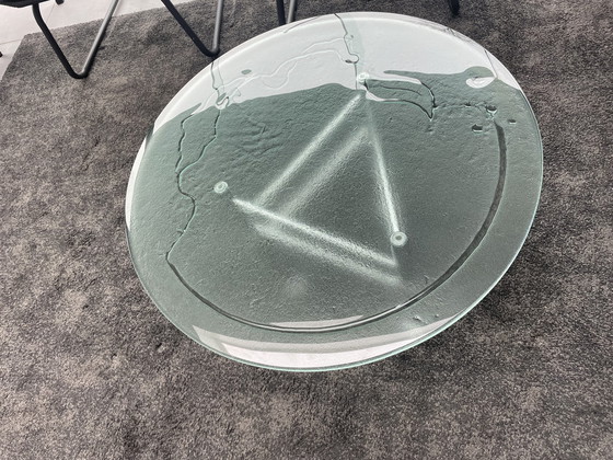 Image 1 of Vintage Salontafel Ijsglas Uniek En Zeldzaam Exemplaar 