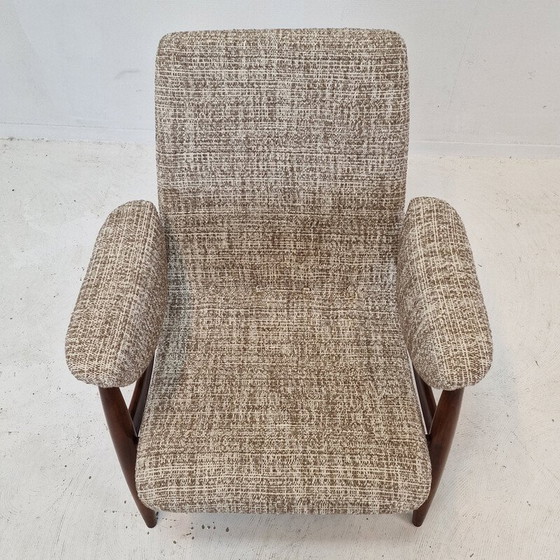 Image 1 of Vintage teakhouten fauteuil van Louis Van Teeffelen voor Wébé, Nederland 1960