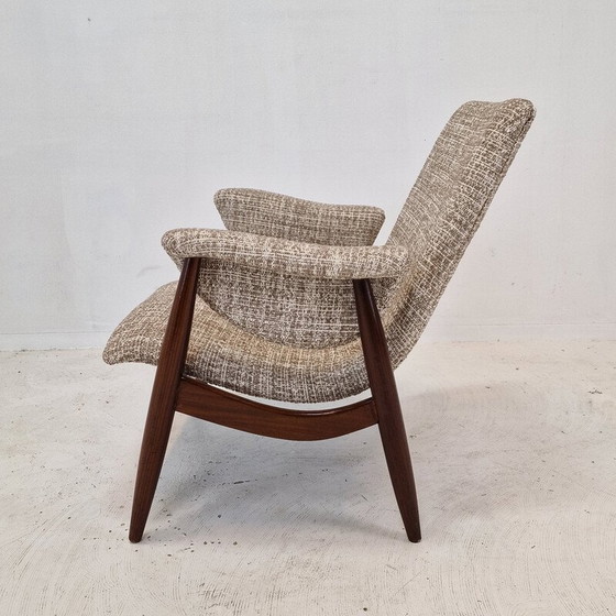 Image 1 of Vintage teakhouten fauteuil van Louis Van Teeffelen voor Wébé, Nederland 1960