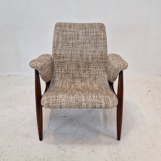 Image 1 of Vintage teakhouten fauteuil van Louis Van Teeffelen voor Wébé, Nederland 1960