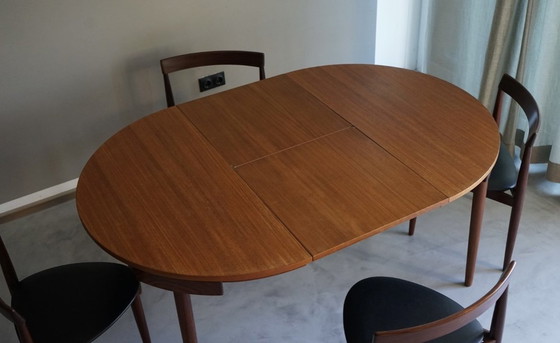 Image 1 of Iconische Roundette eetkamertafel van Hans Olsen, Deense Midcentury