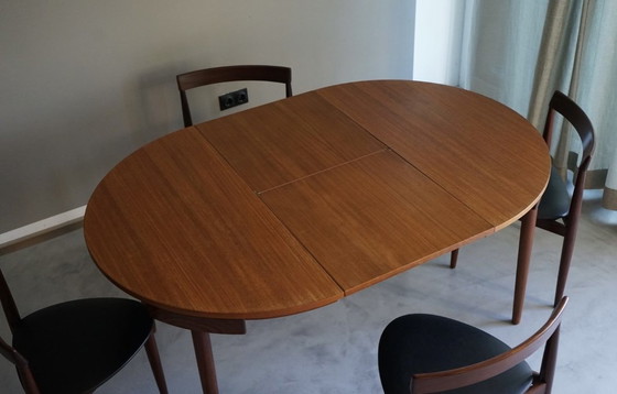 Image 1 of Iconische Roundette eetkamertafel van Hans Olsen, Deense Midcentury