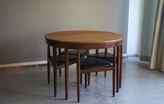 Image 1 of Iconische Roundette eetkamertafel van Hans Olsen, Deense Midcentury