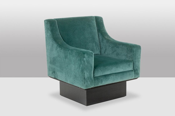 Image 1 of Paar "Club" fauteuils, kubusvorm. Circa 1940.