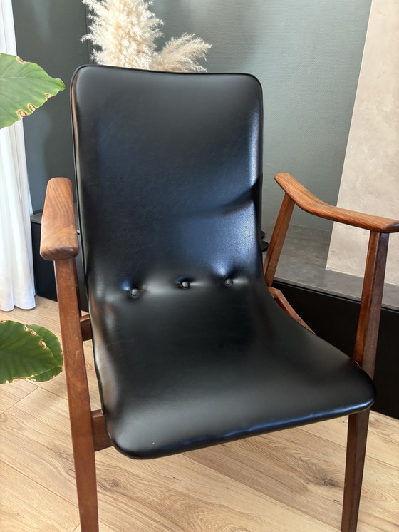 Image 1 of Vintage Stoel Fauteuil Zwart