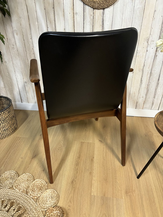 Image 1 of Vintage Stoel Fauteuil Zwart