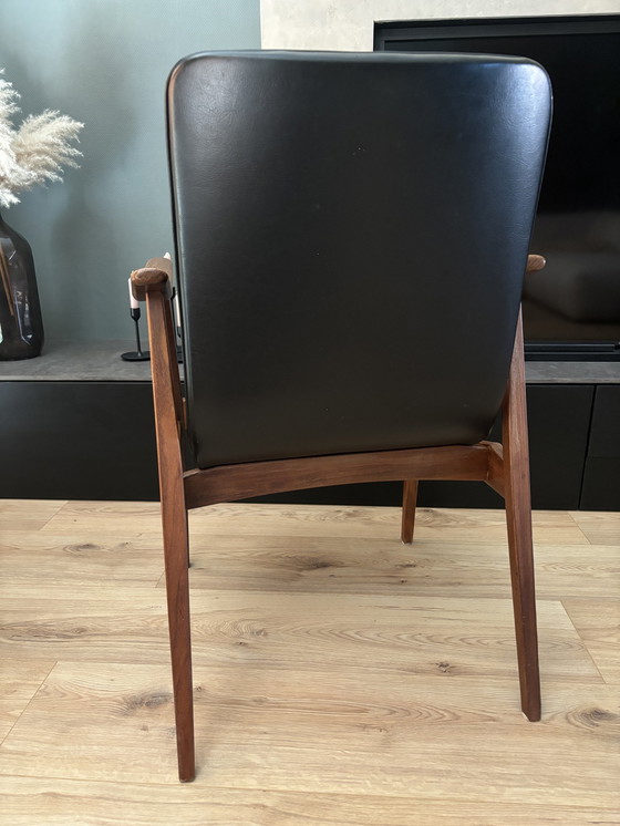 Image 1 of Vintage Stoel Fauteuil Zwart