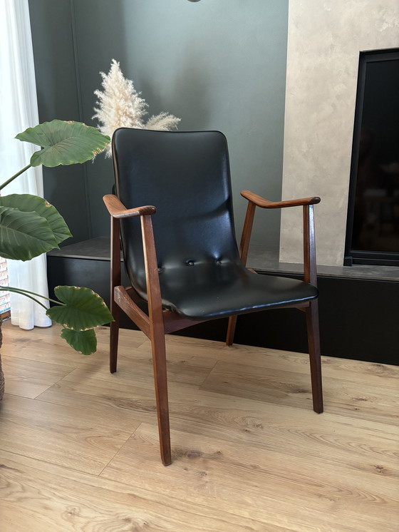 Image 1 of Vintage Stoel Fauteuil Zwart