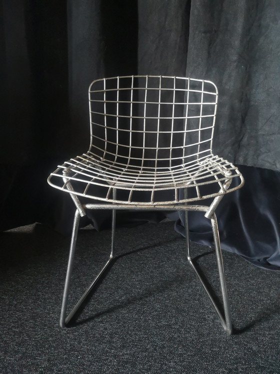 Image 1 of Harry Bertoia Kid Draad Stoel Ontwerp Metaal Chroom Vintage Editie