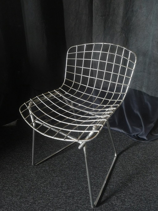 Harry Bertoia Kid Draad Stoel Ontwerp Metaal Chroom Vintage Editie