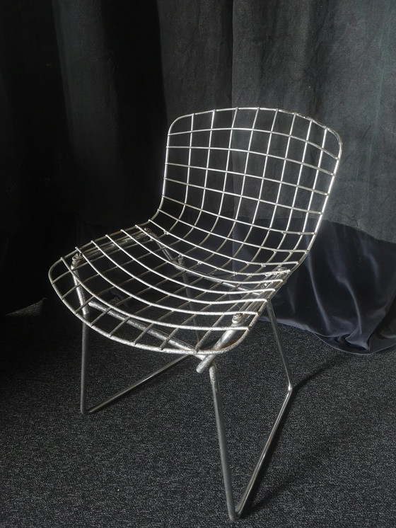 Image 1 of Harry Bertoia Kid Draad Stoel Ontwerp Metaal Chroom Vintage Editie