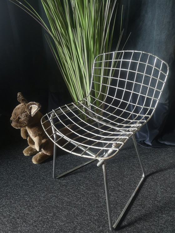 Image 1 of Harry Bertoia Kid Draad Stoel Ontwerp Metaal Chroom Vintage Editie