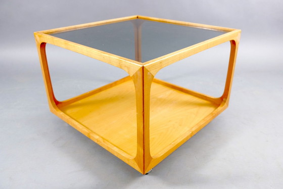 Image 1 of Kubieke salontafel Mid-Century in essenhout