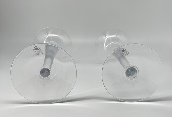 Image 1 of 2x Orrefors Zweden Soprano Kandelaars en kaarsen Glas