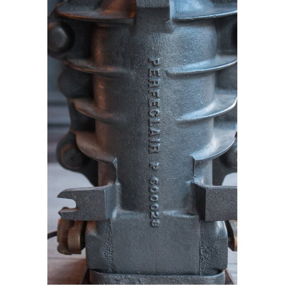 Image 1 of Vintage wandarmatuur, zeer dik industrieel glas van Perfeclair, 1950