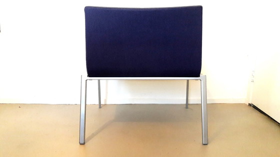 Image 1 of 2x Ligne Roset lounge stoelen, in donker blauw