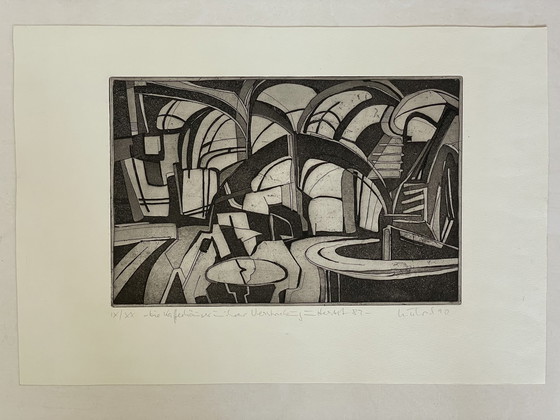 Image 1 of Heiner Ulrich - Die Kaffeehäuser in ihrer Verstrickung Aquatint