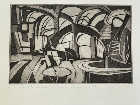 Image 1 of Heiner Ulrich - Die Kaffeehäuser in ihrer Verstrickung Aquatint