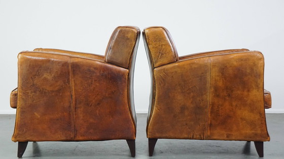 Image 1 of 2 X Vintage Schapenleren Armchair