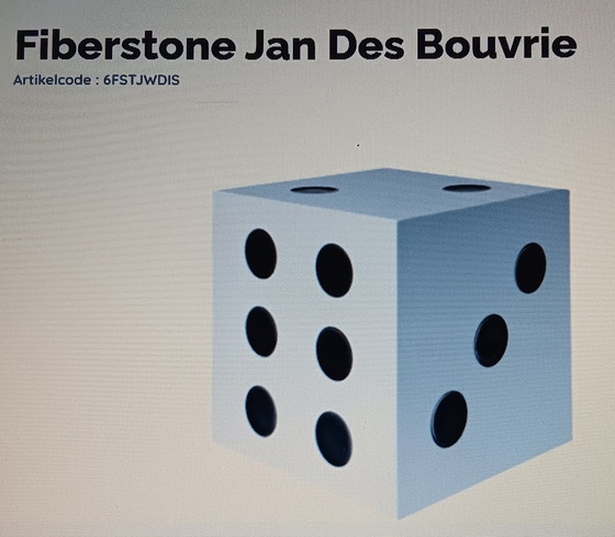 Image 1 of Jan Des Bouvrie Glossy Fiberstone Dobbelsteen 