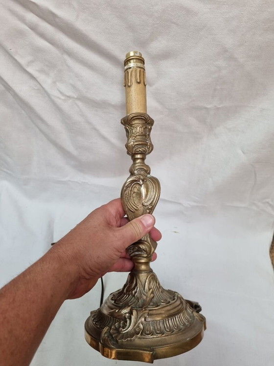 Image 1 of Bronzen lampenstandaard Louis Xvi
