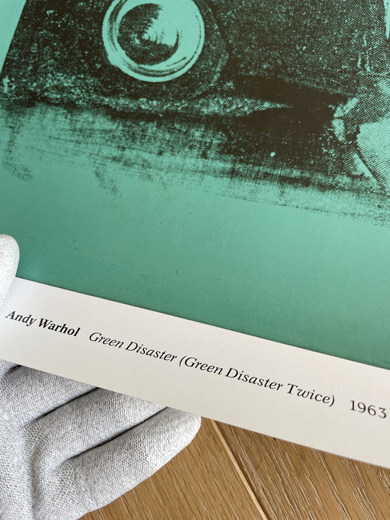 Image 1 of Andy Warhol (1928-1987), Green Disaster, 1963, originele tentoonstellingsaffiche, New York