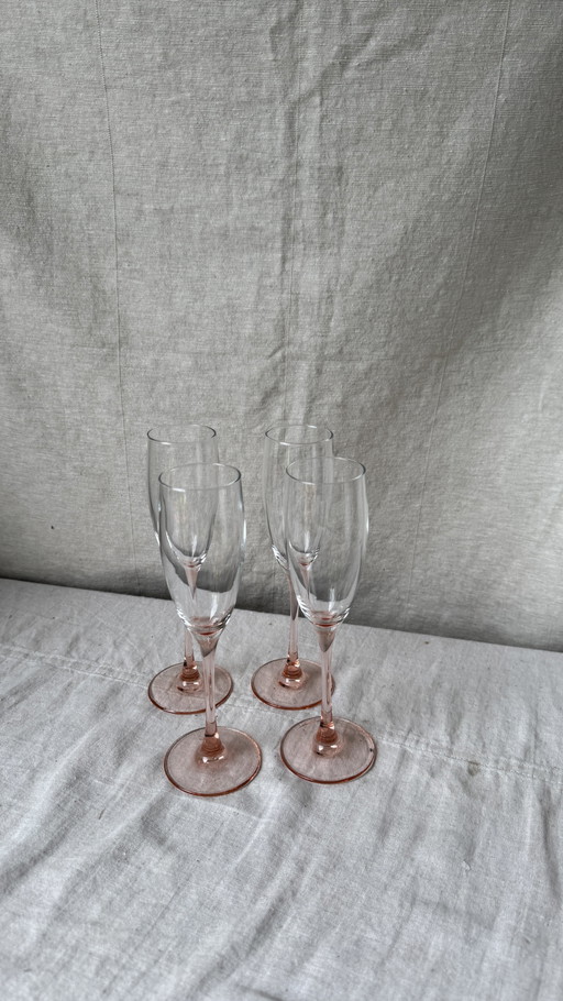 4X Champagne Flutes Roze, Luminarc