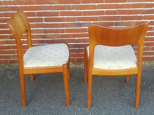 Teakhouten eetkamerstoelen van Nils Kofoed voor Koefods Hoernslet, 1960S, set van 2