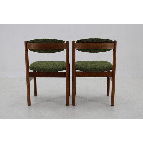 Image 1 of Paar vintage eikenhouten Deense stoelen van Fdb Mobler, Denemarken 1970