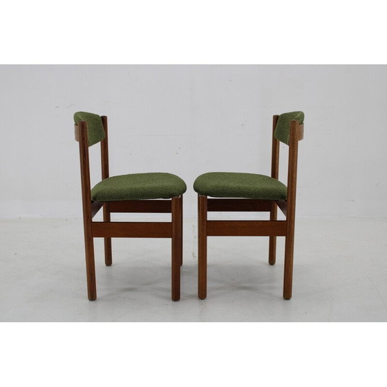 Image 1 of Paar vintage eikenhouten Deense stoelen van Fdb Mobler, Denemarken 1970