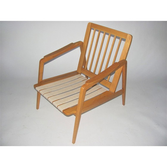 Image 1 of Vintage rode fauteuil, Tsjecho-Slowakije 1960
