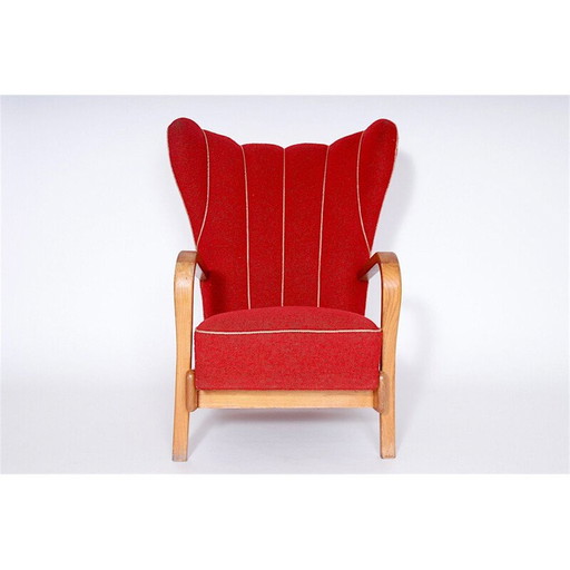 Vintage rode stoel 1950