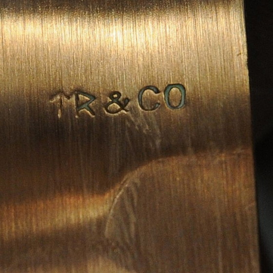 Image 1 of Vintage kroonluchter met gekleurde metalen kap, Noorwegen 1950