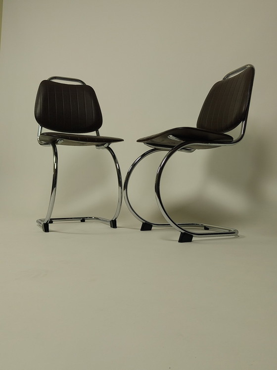 Image 1 of 2 X Vintage Cantileverstoelen, Jaren 70