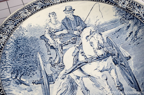 Image 1 of Groot Wandbord Royal Delft 