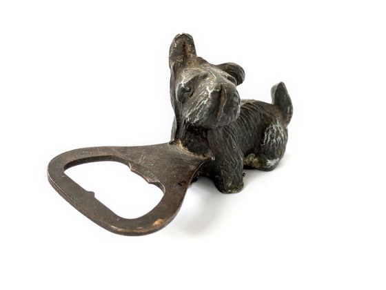 Image 1 of Flesopener | Honden Barware Schotse Terrier | Antiek Gietijzer