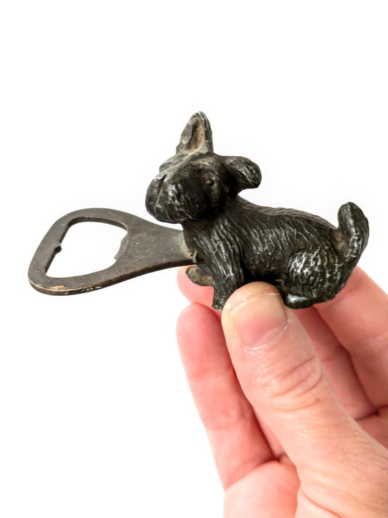 Image 1 of Flesopener | Honden Barware Schotse Terrier | Antiek Gietijzer