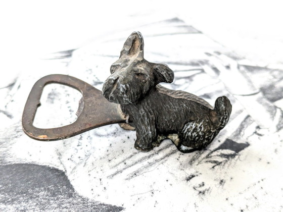 Image 1 of Flesopener | Honden Barware Schotse Terrier | Antiek Gietijzer