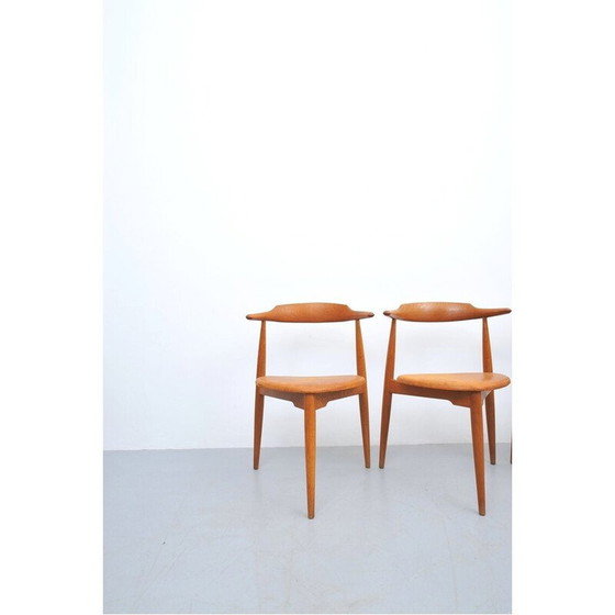 Image 1 of Set van 5 vintage Scandinavische stoelen van Hans J. Wegner, 1952