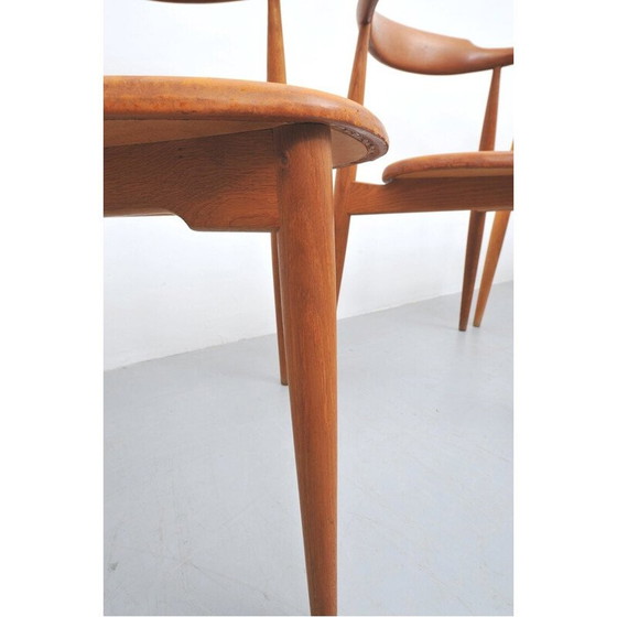 Image 1 of Set van 5 vintage Scandinavische stoelen van Hans J. Wegner, 1952