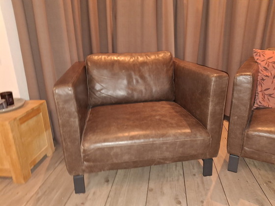 Image 1 of Goossens Nuance Buffelo Leer Loveseat