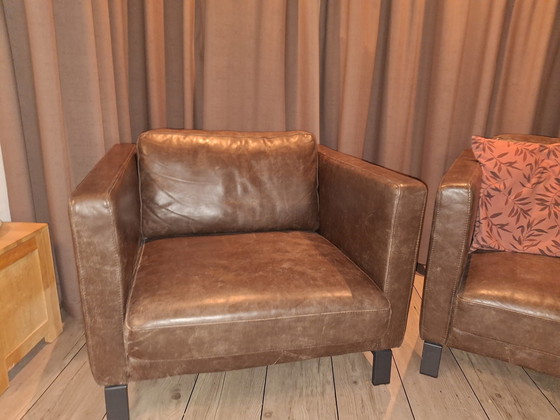 Image 1 of Goossens Nuance Buffelo Leer Loveseat