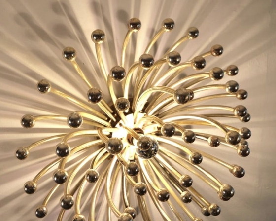 Image 1 of Mooie Champagne Goud Gekleurde Pistillo Wandlamp