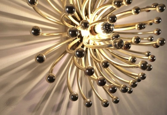 Image 1 of Mooie Champagne Goud Gekleurde Pistillo Wandlamp