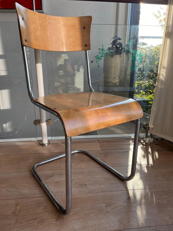 Image 1 of 4x Vintage Bauhaus style stoel