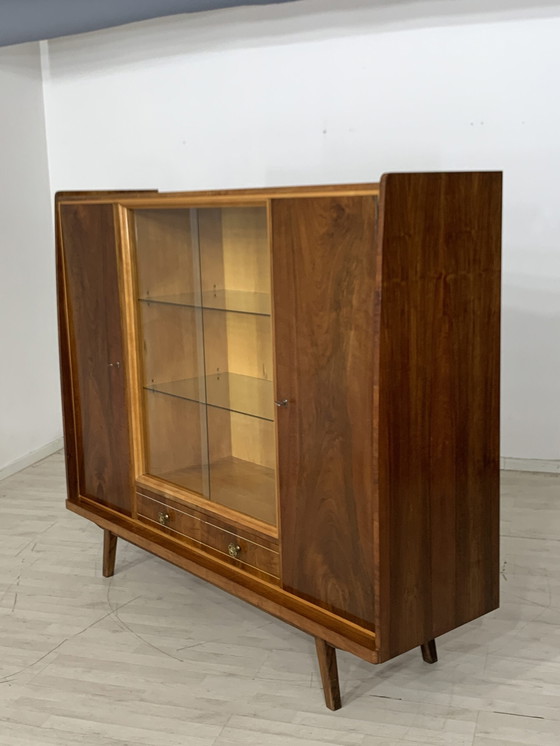 Image 1 of 60s buffetkast servieskast woonkamer kast vintage highboard