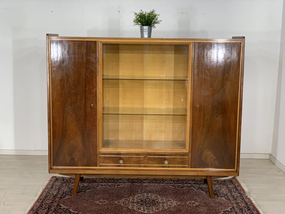 Image 1 of 60s buffetkast servieskast woonkamer kast vintage highboard