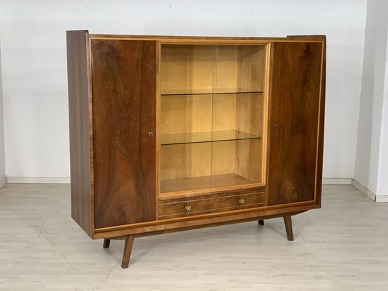 Image 1 of 60s buffetkast servieskast woonkamer kast vintage highboard