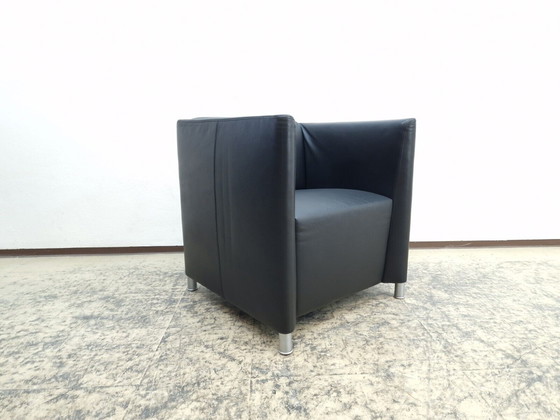 Image 1 of Walter Knoll club fauteuil design fauteuil echt leer fauteuil Stoel zwart